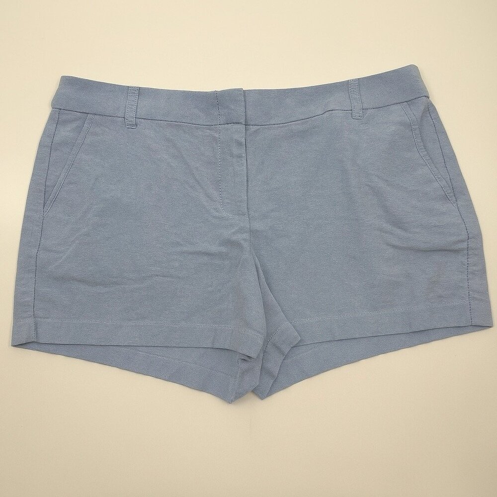 J.Crew Factory Women’s 14 Blue 3" Classic Chino Cotton Shorts Preppy Casual